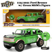 1:24 M&M'S 2021 FORD BRONCO  w/ GREEN FIGURE【エムアンドエムズ】ミニカー