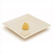 陶器香皿＆ヒヨコ香立（アイボリー） 【 日本香堂 】 【 仏具 】