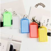 2025年新作　キーホルダー　ネームタグ　名札　IDキーリングタグ　キータグ　荷物タグ　PP　プラスチック