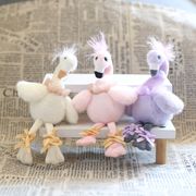 3色 ぬいぐるみ 動物  白鳥キーホルダー  バレエキーホルダー  バレエ雑貨  ボールチェーン