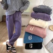 【2022冬新作】韓国風レディース服 着痩せ おしゃれ ロングパンツ パンツ