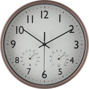 掛時計 温湿度計付 ミエル Φ25 BR 28199