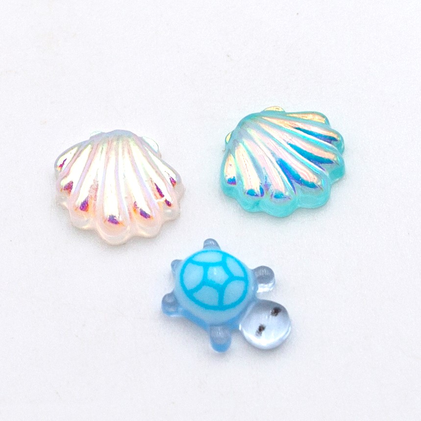夏アクセサリー/シェル/海亀/マリンデコパーツ/トレンドパーツ/耳つぼジュエリー/最安値&営業日当日出荷
