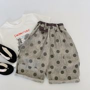 2025春夏子供服 シンプル ショートパンツ 韓国風 キッズ服 ボトムス スラックス カジパンツ [90~140cm]