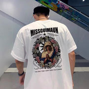 2025春夏新作 メンズ 男 カジュアル  半袖 丸首 プリント トップス Tシャツ インナー M-5XL
