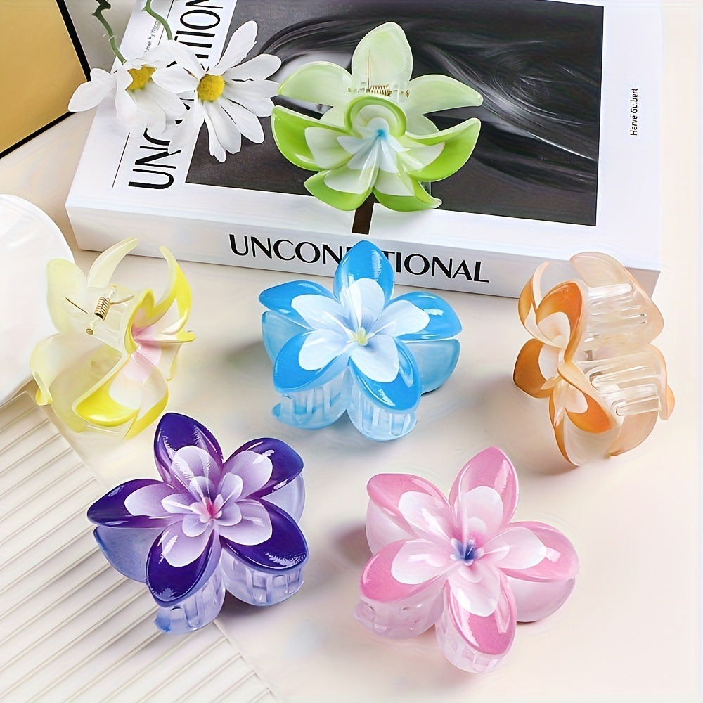 プルメリア ヘアクリップ バンスクリップ 花 ヘアピン