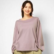 裾サイドタック入り　コクーンシルエット　長袖プルオーバー