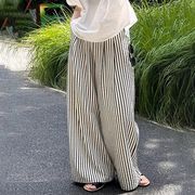 パンツ ゆったりシルエット ハイウエスト ドレープ感 ストレート 体型カバー ワイドパンツ