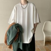 2025春夏メンズ服 シンプル おしゃれ Ｔシャツ 韓国風 トップス ゆったり インナーシャツ 3色展開 [M~3XL]