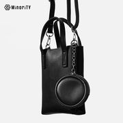 【2025年夏の新作】PUレザー ミニハンドバッグタイプ ショルダーバッグ サブバッグ付き／MinoriTY