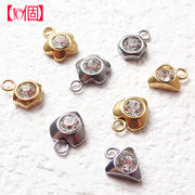 ステンレス チャーム 【10個】 メタルチャーム ハート 花 三角 六角 金属アレルギー対応