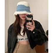 キャップ 小顔効果  帽子  バケツバッグ フィッシャーマン デニム