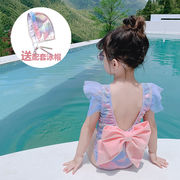 韓国風子供水着 キッズ 女の子 ベビー 子供用 オールインワン　連体水着 uvカット キッズ水着
