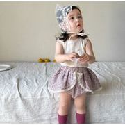 女の子 タンクトップ 夏 キッズ  はきやすい 73-100cm 無地  夏服 子供服