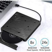 DVDドライブ 外付けdvdドライブ 内蔵ケーブル付き USB3.0対応 ポータブルドライブ CD/DVDプレイヤー