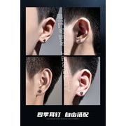 メンズピアス トレンド 個性 ヒップホップ パンク 高級感 片耳用 ジルコニア付きピアス 4色