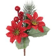 【造花】ポインセチアミックスピック　ミックス