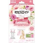 ミセスロイドフローラル　クローゼット・洋服ダンス用　３個入　１年防虫　フローラルブーケの香り