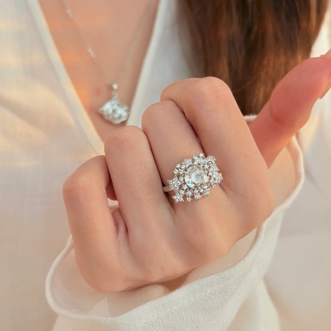 925シルバー リング アクセサリー 指輪 キラキラ ハンドメイド