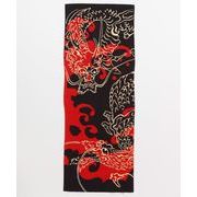 【ご紹介します！安心の日本製！ブランド『カヤ』の縁起物雑貨！注染手ぬぐい 重ね龍 手ぬぐい】アカ