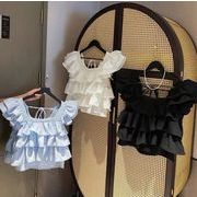 2025新作 韓国風子供服  キッズ  トップス  半袖  シャツ 3色  100cm-170cm