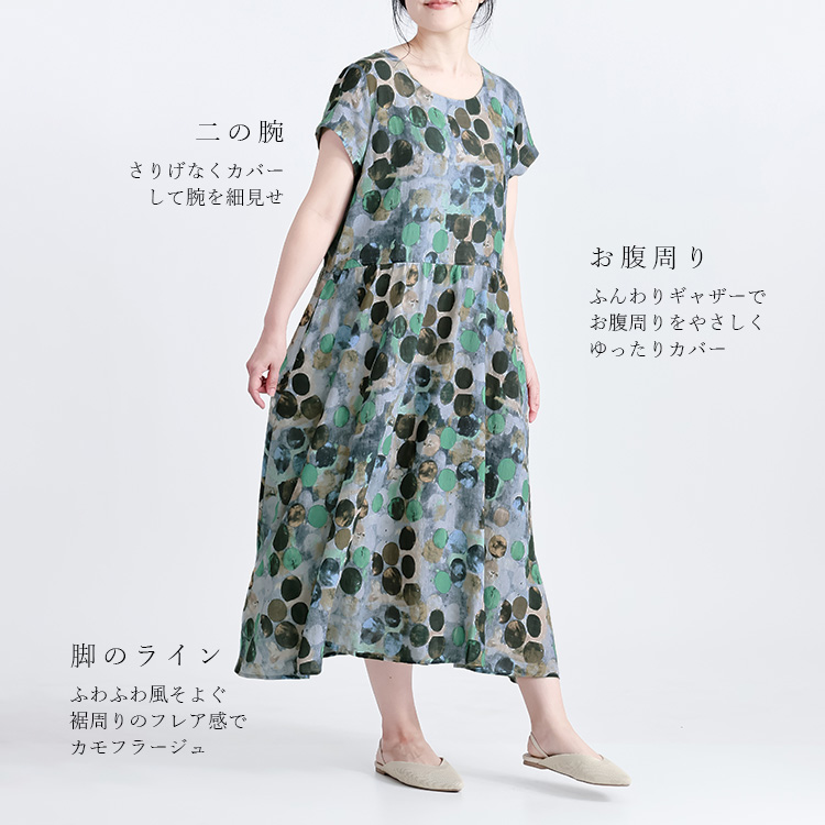 ふんわりエアリーコットンワンピース セール】エアリーコットンピンタックワンピース（ワンピース