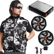 空調作業服 43V超高電圧 ファン付きベスト ファンバッテリーセット EVE製21700型電池 急速充電