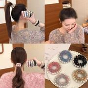 【激安】【人気色揃い】シャンパンビーズゴム 髪を傷めない高弾力ヘアアクセサリー
