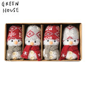 ■GREEN HOUSE■■2025X'mas　新作■　ふわふわオーナメントBOX　ノルディックミニスノーマン