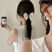 ヘアアクセサリー ヘアゴム シュシュ リボン レース 花柄 刺繍 チュール ガーリー フェミニン 上品