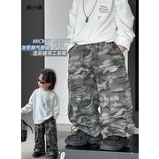 2025新作 　キッズ服　ズボン　ボトムス　ロンくパンツ　迷彩パンツ　★90－150CM