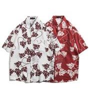 シャツ カジュアルシャツ 半袖 プリント アロハシャツ メンズトップス