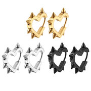 ステンレスイヤーカフ フープピアス アクセサリー 両耳イヤリング 18k　金属アレルギー対応