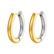 ステンレスイヤーカフ バイカラーピアス アクセサリー 両耳イヤリング 18k　金属アレルギー対応
