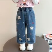 2025秋新作 韓国子供服 ジーパン子供服 ベビー服  キッズ服  ズボン 90-140cm