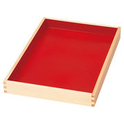 ヤマコー 用美 業務用 ひのき惣菜盆(朱黒)(大) yamaco41242