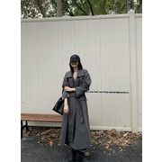 2025年INS 秋冬新作   気質    chic 韓国ファッション  レトロ   韓国系  ロングコート