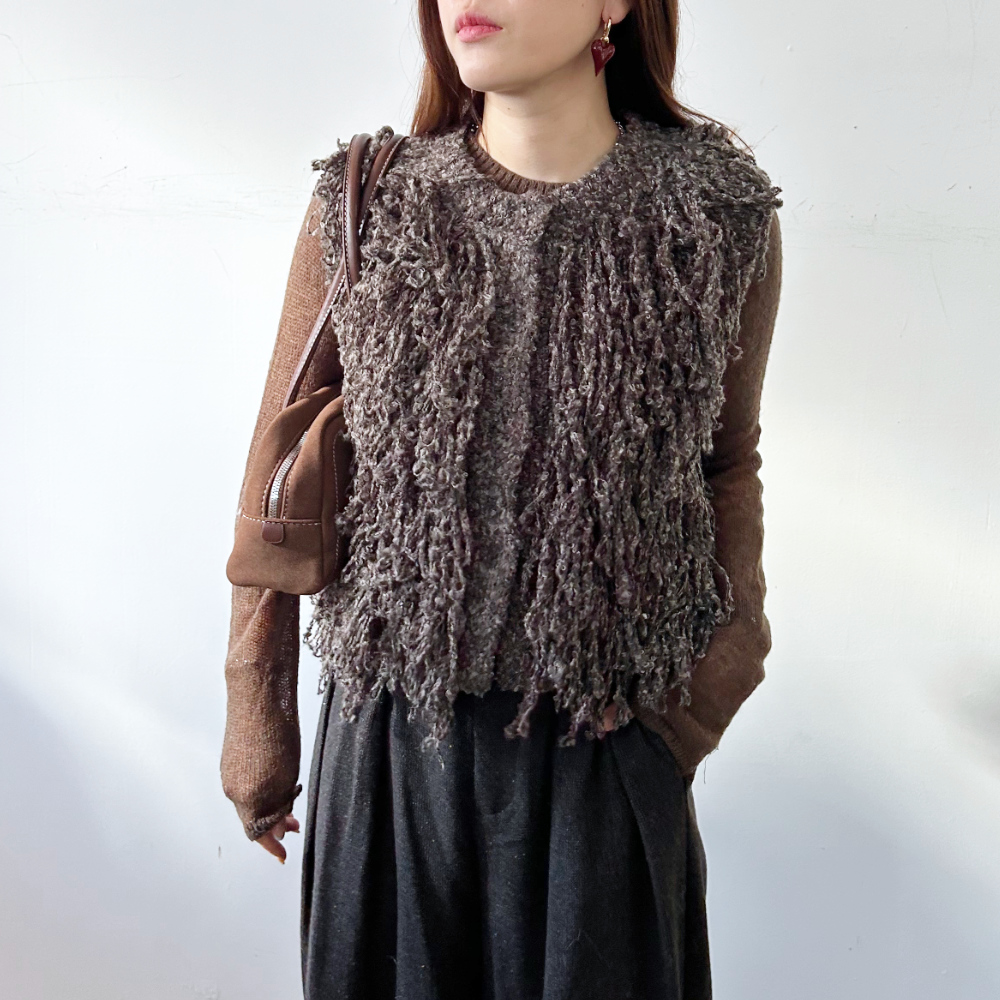2025新作予約】フリンジニットベスト | 卸売・ 問屋・仕入れの