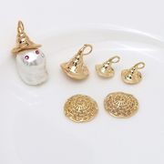 アクセサリーパーツ ハンドメイド 魔女の帽子 ヒートン キャップ チャーム ハット ハロウィン デコパーツ