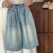 2025春秋子供服 おしゃれ デニムパンツ 韓国風 ボトムス ロングパンツ ジーンズ キッズ服 [90~140cm]