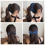 韓国風バナナクリップ 2025新作 大きなリボン付き 滑らない