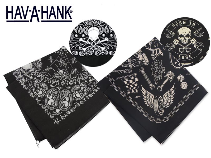 HAV-A-HANK　Skulls & Flames　BANDANA 　22193