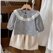 2025秋新作 韓国子供服  ベビー服  キッズ服 シャツ+ワイドパンツ 2点セット別々に販売する73-100cm