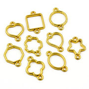 レジン空枠 ゴールド セッティング アクセサリーパーツ サークル 枠 クローバー ハート スクエア