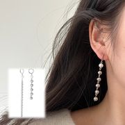 アシンメトリーピアス 揺れるフリンジ S925 シルバーアクセサリー アレルギー対応 大人かわいい