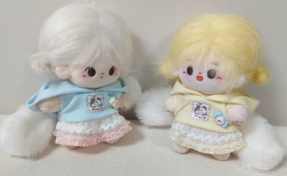 綿人形   セット    着せ替え  ミニドール    ぬいぐるみ用服  10cm   2色