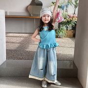 2025★夏新作★韓国風ベビー服★トップス★ズボン★80cm～150cm 2色