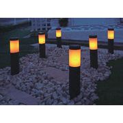 ラタン調ポールライト3本組