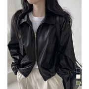 【日本倉庫即納】 ダブルジップ ライダースジャケット韓国風