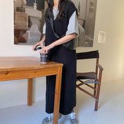 今季マストバイ 　韓国風    気質   おしゃれ  着痩せ   V ネック  ニット  ベスト  ワンピース